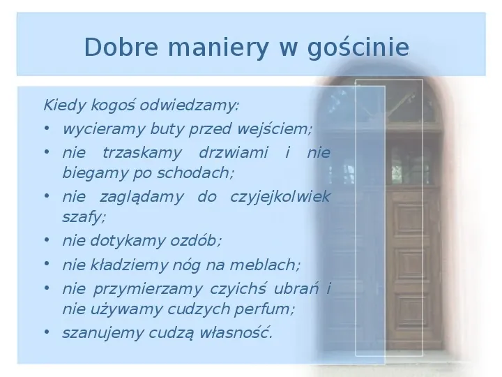 Savoir vivre w gościach